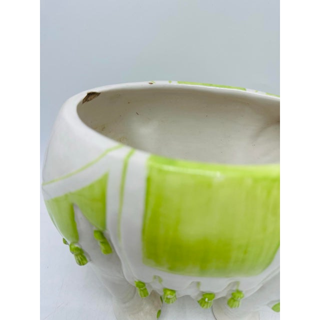 Coastal Vintage Elephant Ceramic Planter For Sale - Image 3 of 7