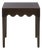 Neha Wavy Accent Table in Dark Chocolate For Sale