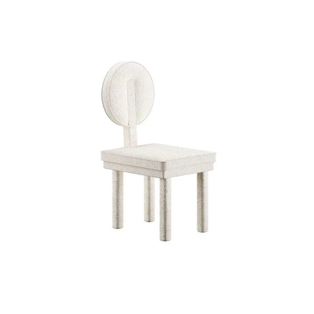 Giggi Chair in White Bouclé by Hommés Studio For Sale - Image 9 of 9