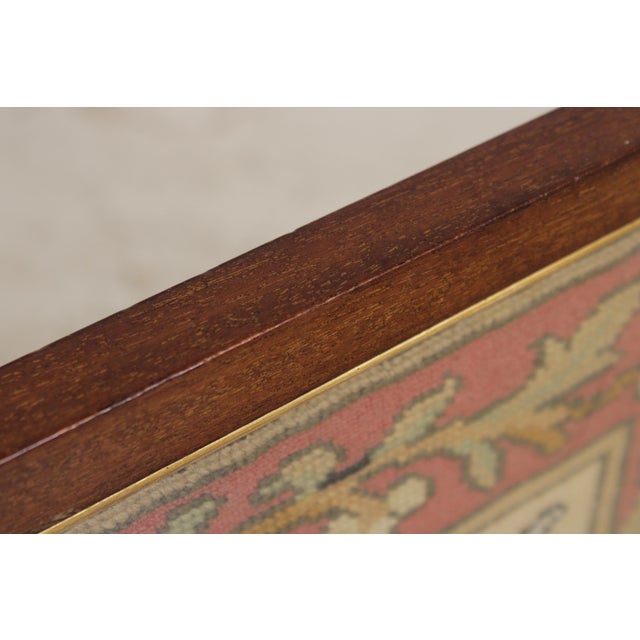 Antique English Mahogany Needlepoint For Sale - Image 13 of 16