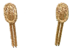 Late 20th Century 18K Gold Dangle Earrings, A Pair