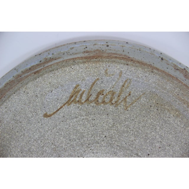 Vintage Large Studio Pottery Platter For Sale - Image 9 of 9