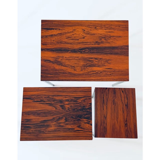 Pastoe Vintage Nesting Tables by C. Braakman for Pastoe, 1960s, Set of 3 For Sale - Image 4 of 8