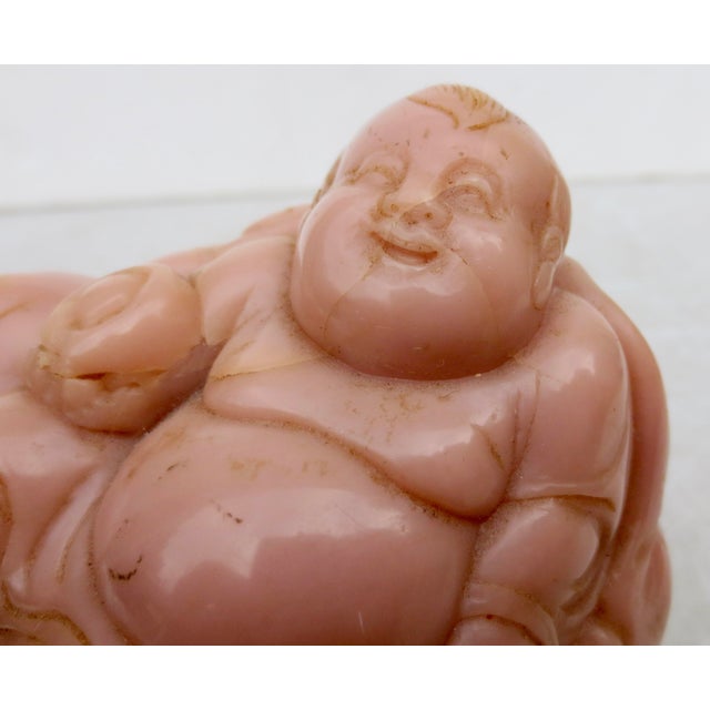 Late 20th Century Carved Agate Stone Hoti Buddha With Attendant For Sale - Image 5 of 9