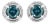 .925 Sterling Silver 1 1/2 cttw Treated Blue Diamond Modern 4-Prong Solitaire Milgrain Stud Earrings (Blue Color, I1-I2 Clarity) For Sale
