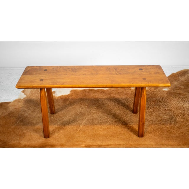 Conant Ball Restored 1950s American Studio Craft / Mid-Century Maple Bench For Sale - Image 4 of 17