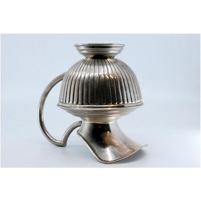 Metal Fluted Silver Teapot For Sale - Image 7 of 10