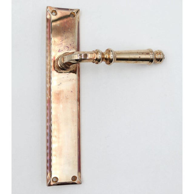 Traditional Pair of Traditional Polished Brass Dummy Door Pulls For Sale - Image 3 of 6