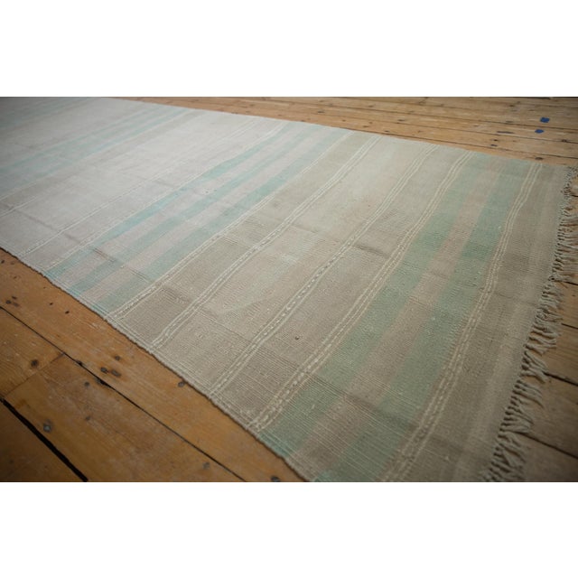 Beige Vintage Distressed Turkish Kilim Rug Runner - 4'3" x 14'5" For Sale - Image 8 of 11