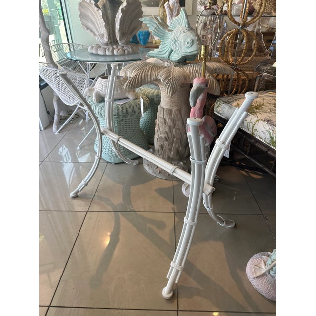 Brown Jordan 1970s Faux Bamboo Metal X Base Table Base For Sale - Image 4 of 11