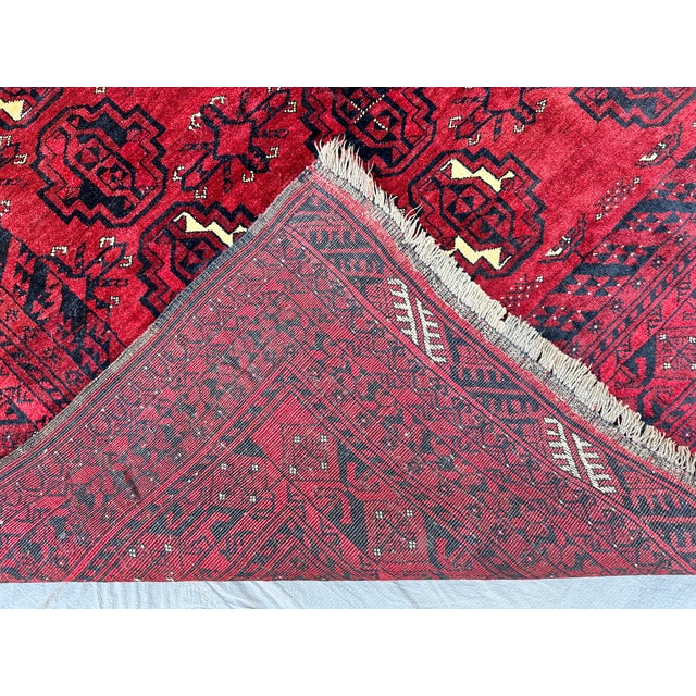Red Tekke Bokhara Hand-Knotted Wool Rug - 6'10" X 9'8" For Sale - Image 12 of 12