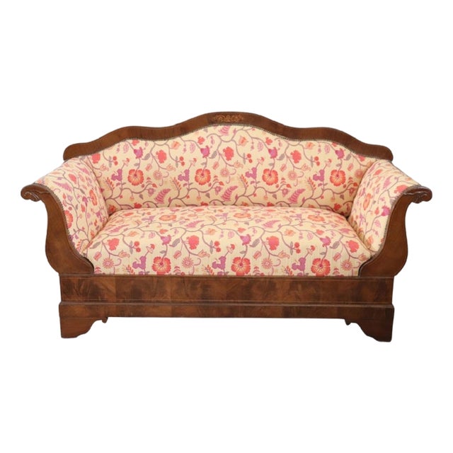 Antique Walnut Sofa, 1800s For Sale