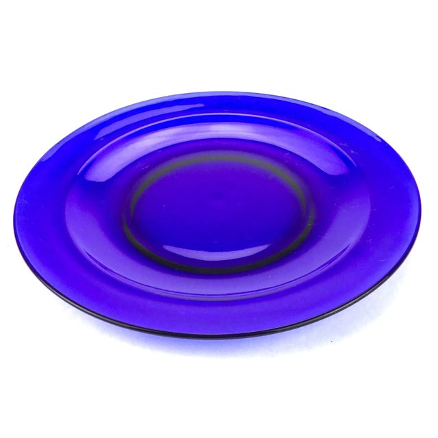 Purchased from an estate in France, these plates are the deepest blue and in excellent vintage condition. No chips or...