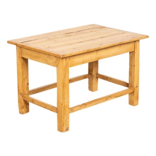 Rustic 20th Century Short Pine Side Table For Sale