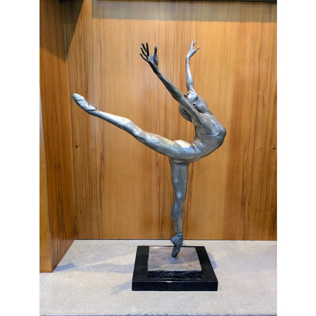 l.e. Bronze Sculpture: "Arabesque" Signed by Rebecca Clark (138/500) For Sale In Portland, OR - Image 6 of 11