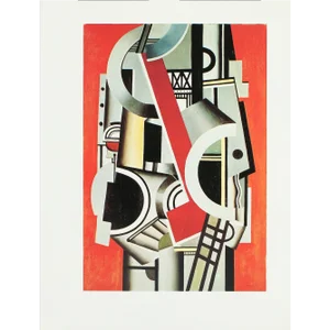 1990 After Fernand Leger "Composition", Full-Color Parisian Print
