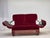 Danish 2-Seater Drop Arm and Back Sofa in Cherry-Red Velour, 1950s For Sale - Image 6 of 18