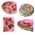 Fun food safe or just decorative platter; original interior surface is glass, decorative areas are on back of platter...