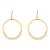 Contemporary 3.25 Carat Diamond 14k Yellow Gold Hoop Earrings, A Pair For Sale