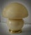 Mid-Century Modern Blown Cream Glass and Brass Table Murano Lamp in style of Vistosi, 1970s For Sale - Image 3 of 9