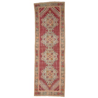 Distressed Vintage Turkish Runner- 3′1″ × 9′5″ For Sale