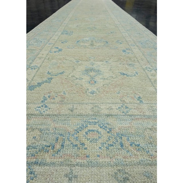 Textile Turkish Oushak Runner Rug 3' x 14'6" #17920 For Sale - Image 7 of 8