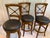 Frontgate Trio of Mahogany Neoclassic Style Barstools Black Leather Swivel Seats For Sale - Image 11 of 12