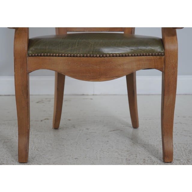 Set of 8 French Style Leather Upholstered Armchairs For Sale - Image 10 of 18