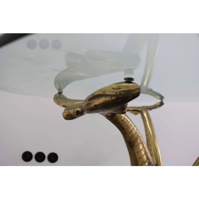 Brass and Glass Dining Table, Italy, 1960s For Sale - Image 9 of 12