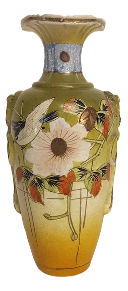 Art Deco Painted Ceramic Vase, Spain, 1930s