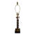 Hollywood Regency Stacked Black Marble Antique Gold Acanthus Table Lamp For Sale