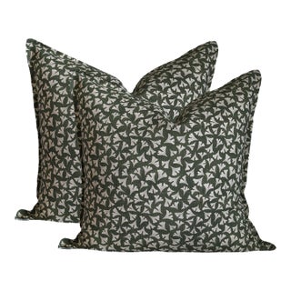 Vera // Cedar by Lauren Servati Textiles Pillows - A Pair For Sale