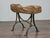 Rustic Mid-Century Wooden Trough Accent Table on Custom Iron Base For Sale - Image 4 of 12