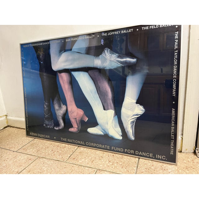 Fund for Dance by Kenn Duncan Vintage Large Framed 1980s Poster For Sale In New York - Image 6 of 12