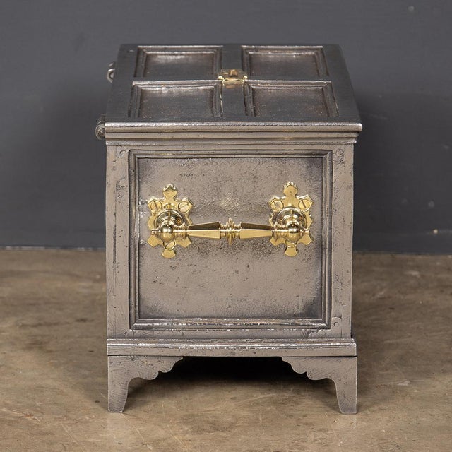 Antique Victorian Bound Strong Box in Cast Iron, 1850 For Sale - Image 5 of 18