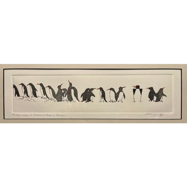 Original ANGIE WHITSON Signed & Numbered 185/500 "Sophistiguins" Collection Lithograph Title: All Right - Who's In Charge...
