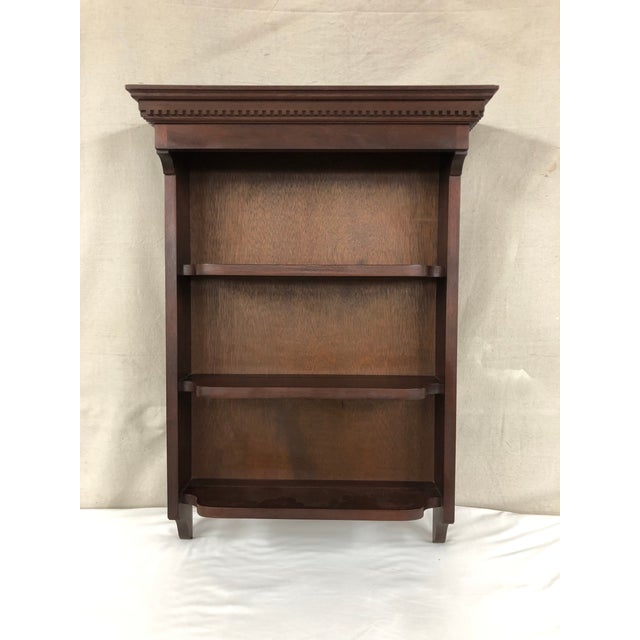 Vintage Hanging Wall Shelves With Crown Molding Chairish