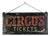 Iconic Rare & Unique Large "Circus" Folk Art Painted Wooden Vintage Sign For Sale