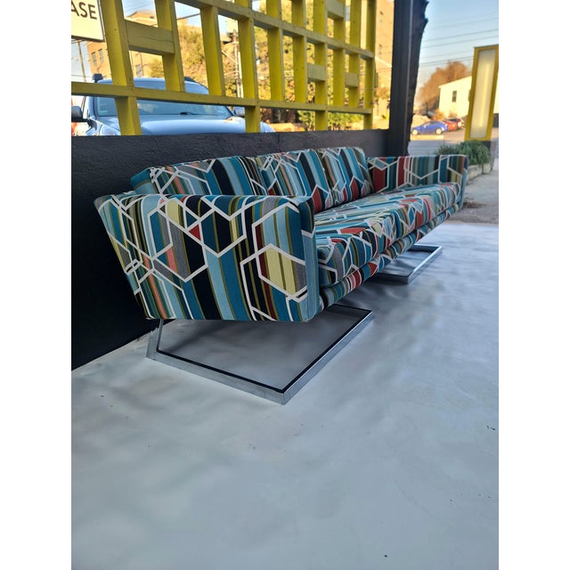 Milo Baughman Thayer Coggin Cantilever Chrome Sofa For Sale - Image 17 of 17