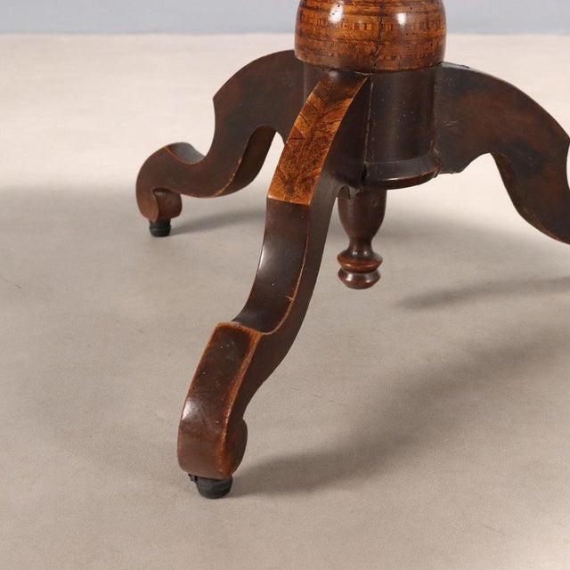 Brown Rolo Coffee Table in Inlaid Walnut For Sale - Image 8 of 10