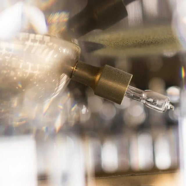 Vintage Metal & Brass Chandelier, 1970s For Sale - Image 12 of 14