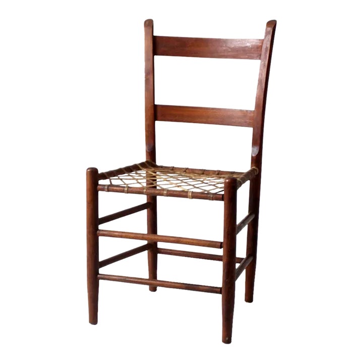 Antique Rawhide Primitive Chair | Chairish