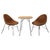 Mid-Century Modern Italian Coffee Table and Chairs, 1960s, Set of 3 For Sale - Image 17 of 17