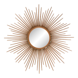 1960s Brass Sunburst Mirror by Chaty Villauris