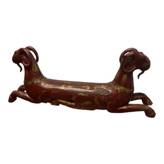 Mid 20th Century Double-Headed Ram Sculpture, For Sale