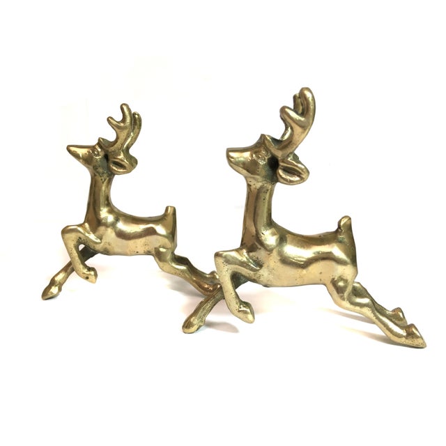 Embrace the mid-century modern aesthetic with this pair of vintage brass deer figurines. The sleek design and minimalist...