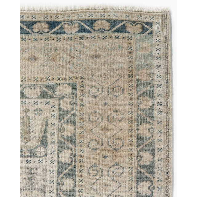 Vintage Beige Turkish Oushak Area Rug 5'8 X 9'6 For Sale - Image 4 of 12