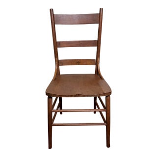 Early 20th Century Ladderback Wooden Chair For Sale