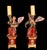 Baroque Spanish Baroque Polychrome Angel Torchères on Gilt Pedestals, 1750, Set of 2 For Sale - Image 3 of 9