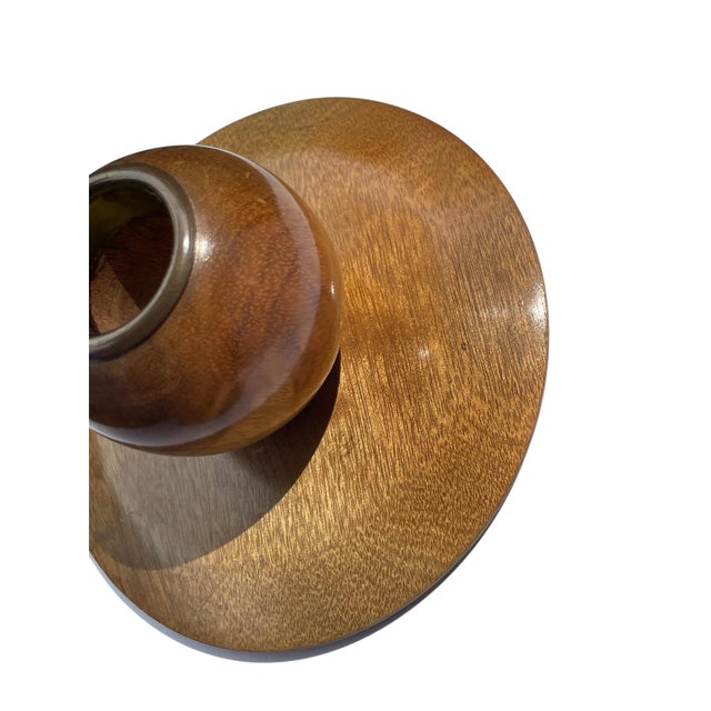 Vintage Myrtlewood Sculptural Candleholders For Sale - Image 4 of 8